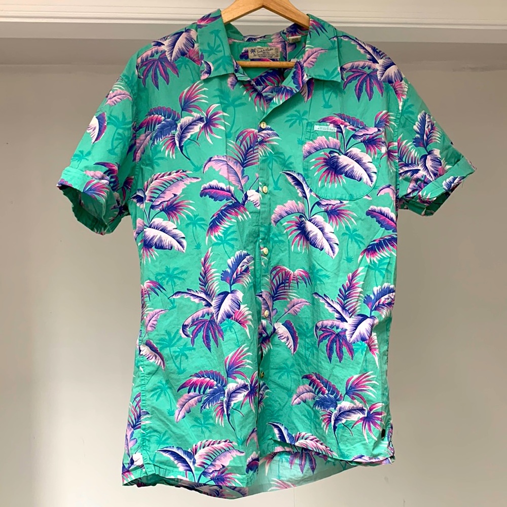 Scotch & Soda Seafoam Green Hawaiian Shirt